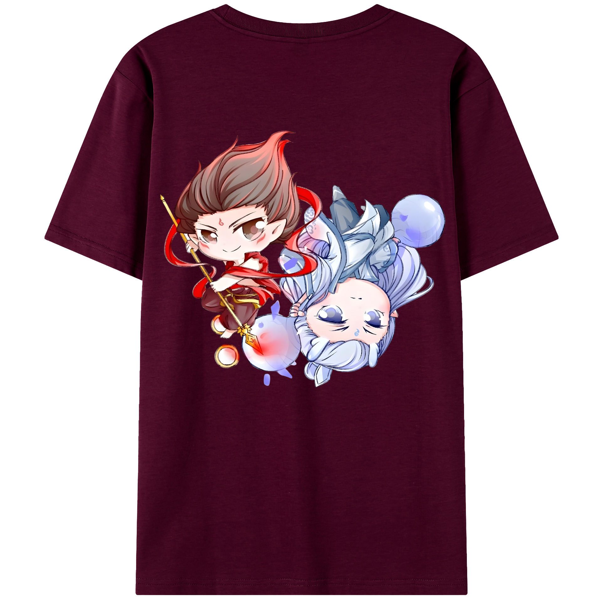 （画像用） Ne Zha 2 ナタ 魔童の大暴れ レディース半袖Tシャツ(バックプリント)
